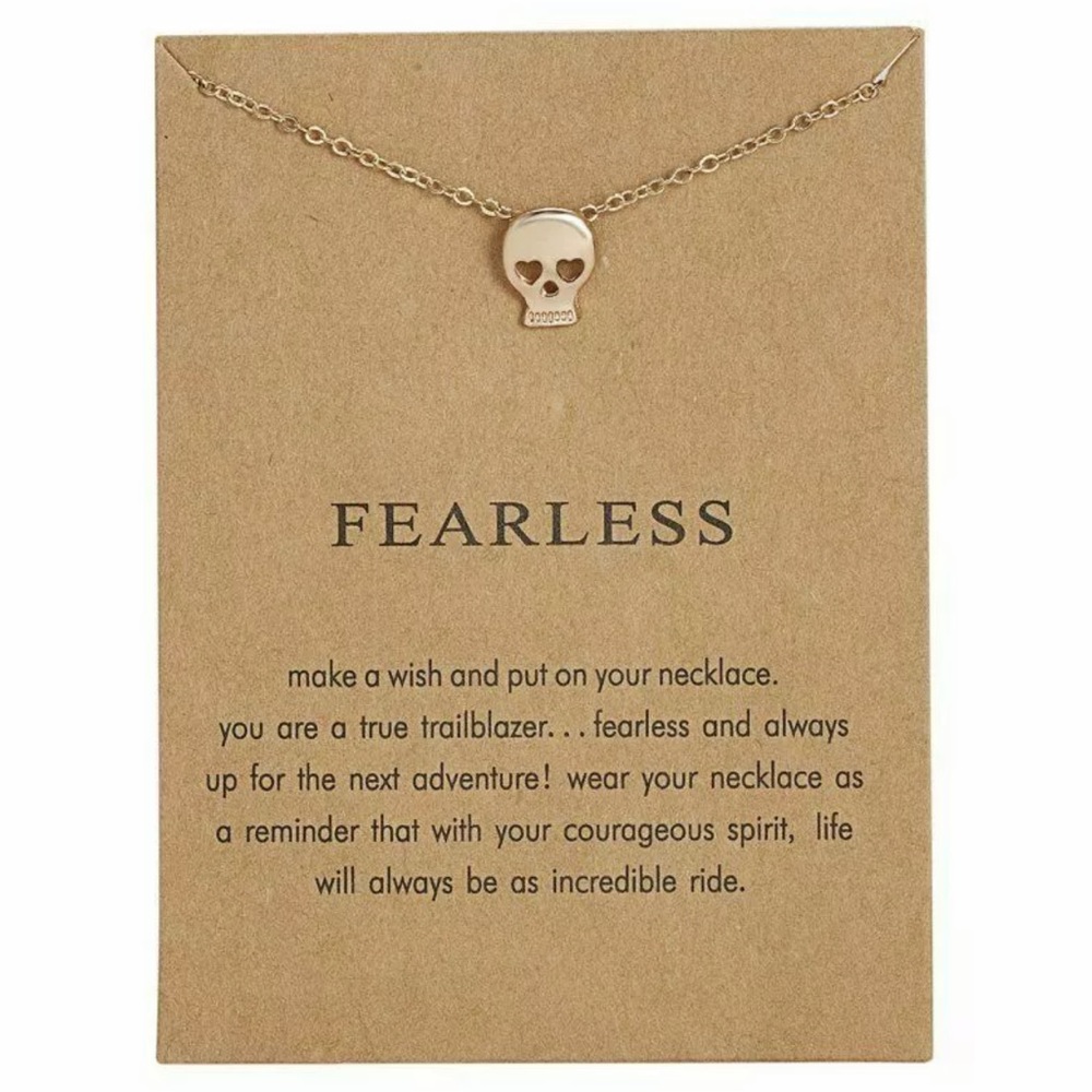 Fearless Skull Necklace. NEW!!